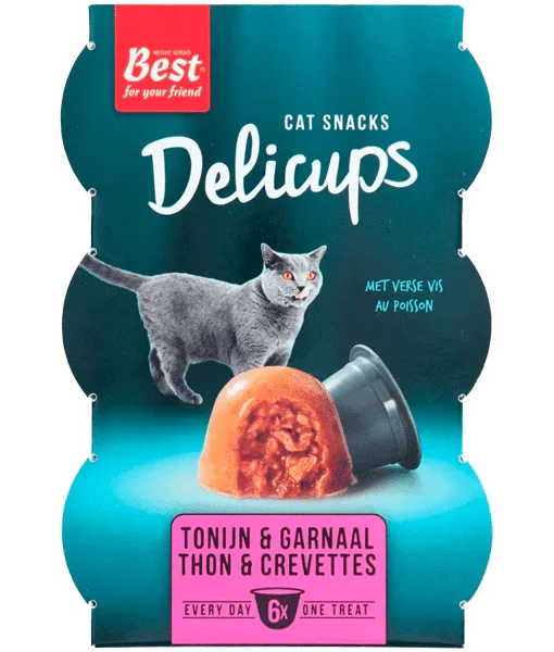    - Where to buy imported cat food  Best - Delicups Cat Snacks Tuna & Prawn (6 cups)