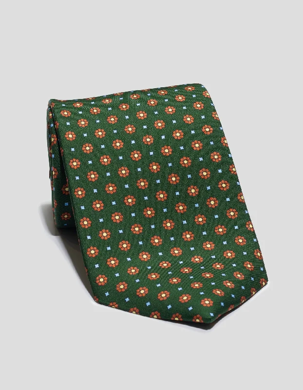- Postoperative pet anti-licking Elizabethan collarPRINTED FOULARD TIE - GREEN