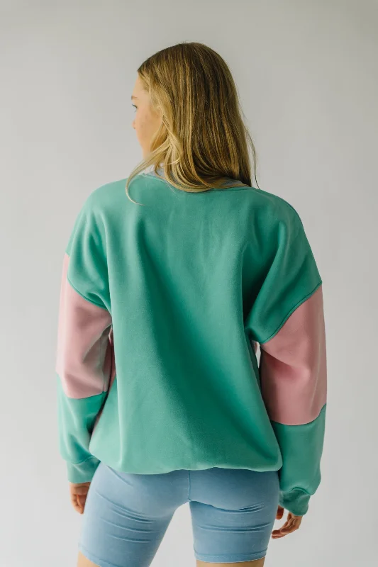 The Nashville Colorblock Pullover in Pastel Multi