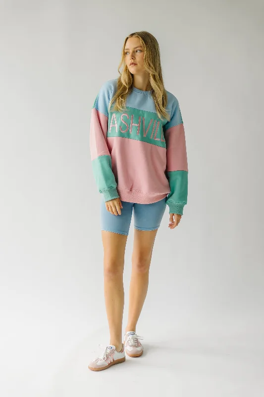 The Nashville Colorblock Pullover in Pastel Multi