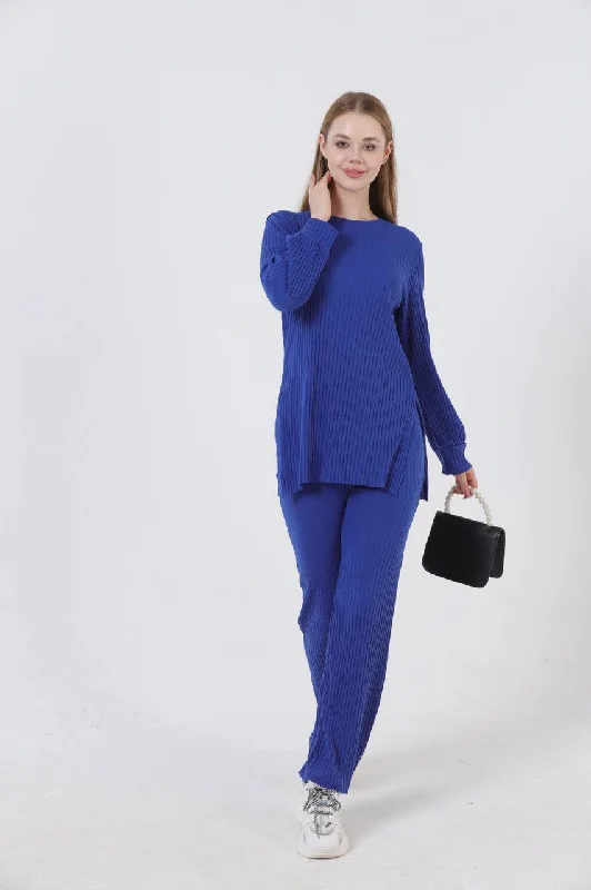 Turkish Ribbed Knit Top and Pant Set Jk23