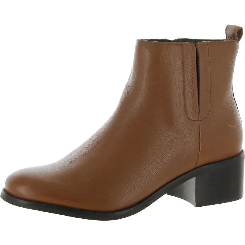 Addie Womens Leather Stretch Booties