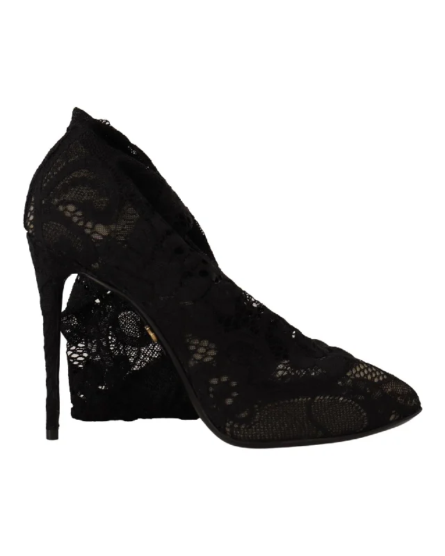 Dolce & Gabbana Lace Boots Shoes