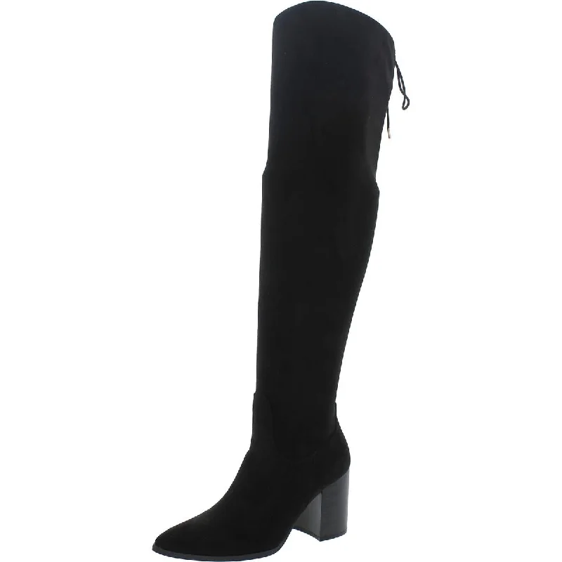 BHFO Womens Block Heel Tall Knee-High Boots